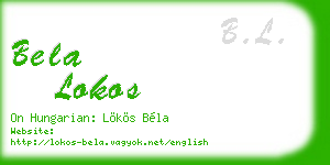 bela lokos business card