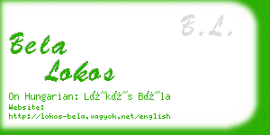 bela lokos business card